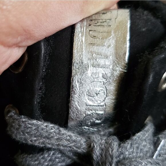 Andia Fora raset suede lace up black sneaker 38/7.5 - Picture 9 of 10